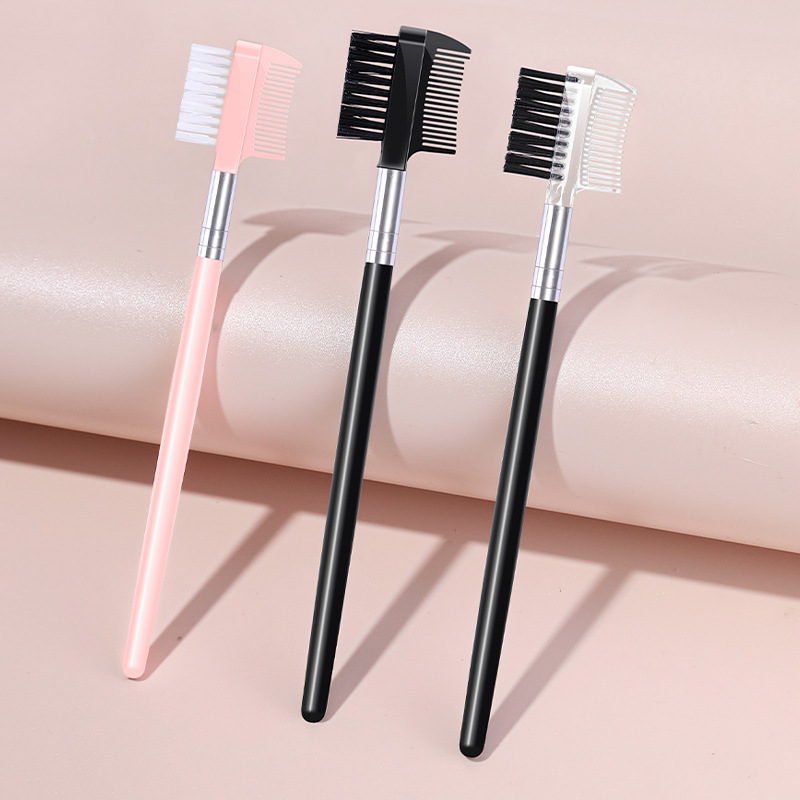 Makeup Beauty Ro - Dual-Headed Eyebrow Comb Makeup Brush Beauty