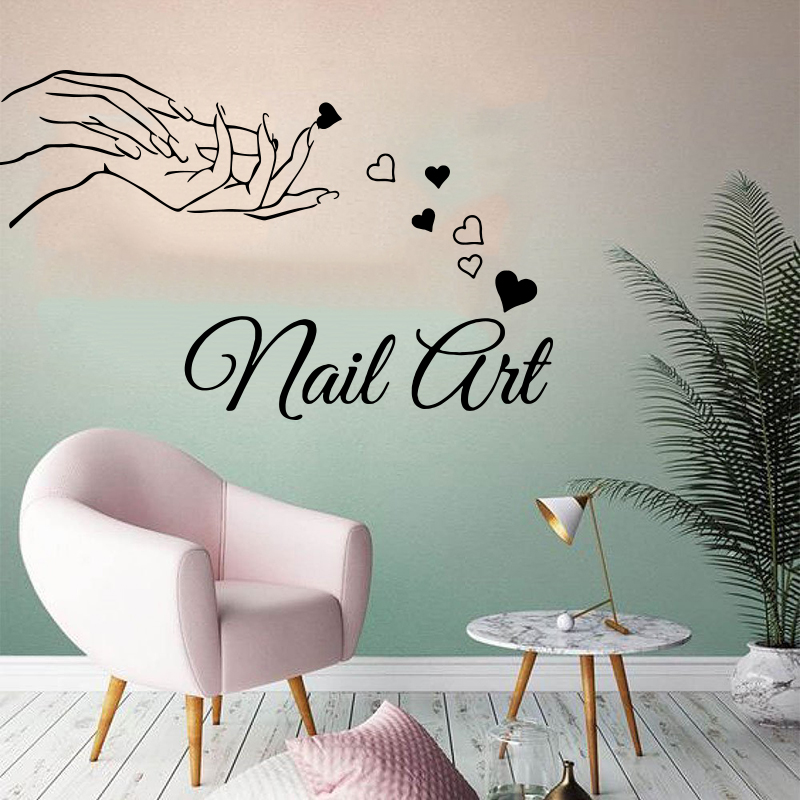 Beauty Makeup Girl - Beauty Nail Salon Girl Hand Wall