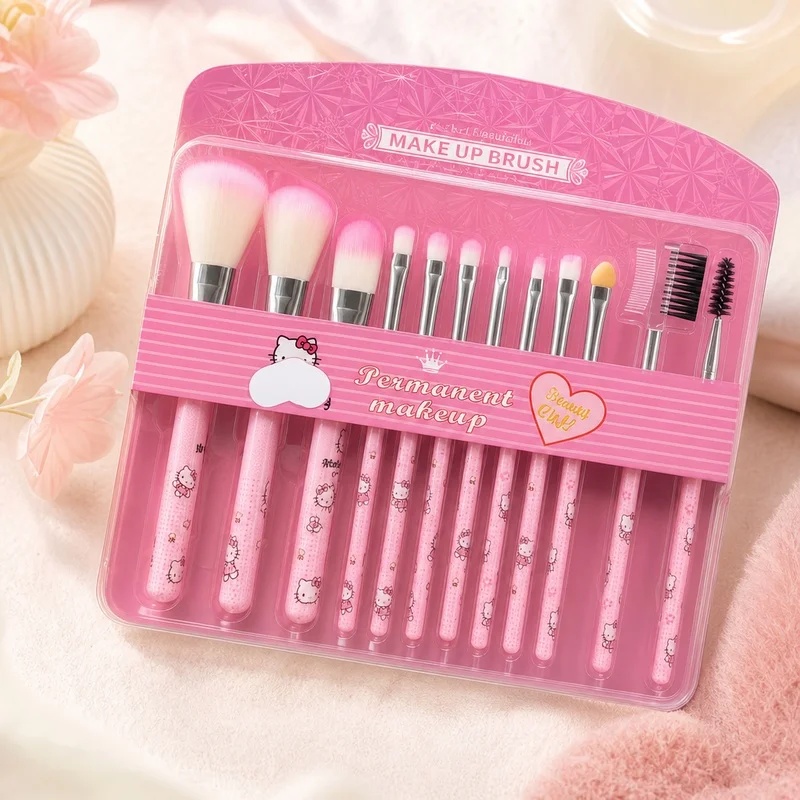 Hello Kitty 12-piece Makeup Br - Makeup Beauty Ro ulasan dan harga