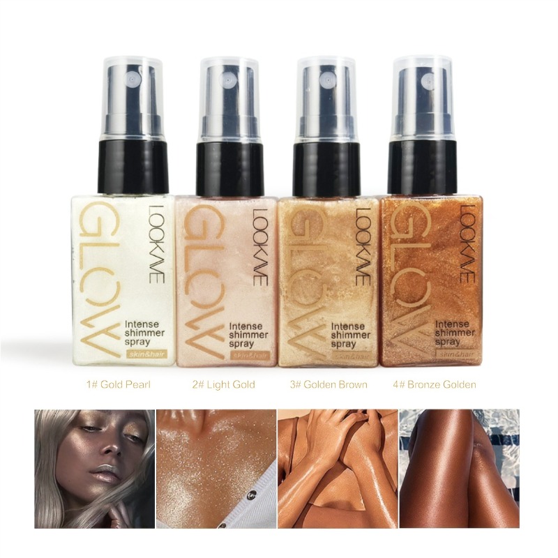 Shimmer Oil Spray Waterproof L - Body Shimmer Lotion ulasan dan harga