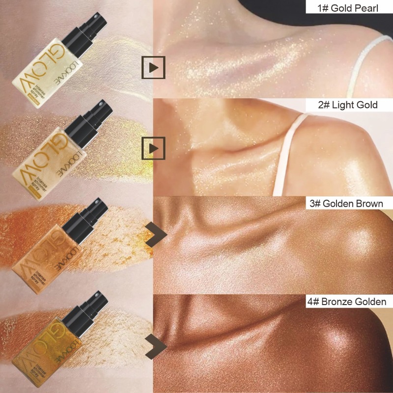 Shimmer Oil Spray Waterproof L - Body Shimmer Lotion ulasan dan harga