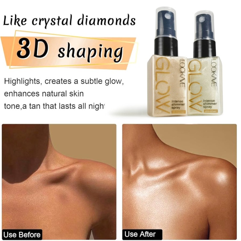 Shimmer Oil Spray Waterproof L - Body Shimmer Lotion ulasan dan harga