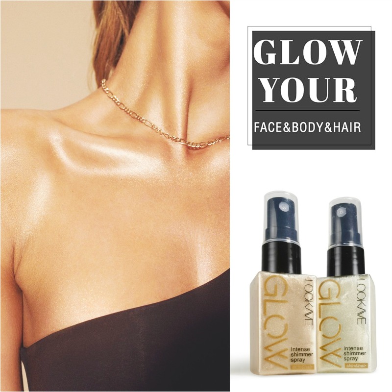 Shimmer Oil Spray Waterproof L - Body Shimmer Lotion ulasan dan harga