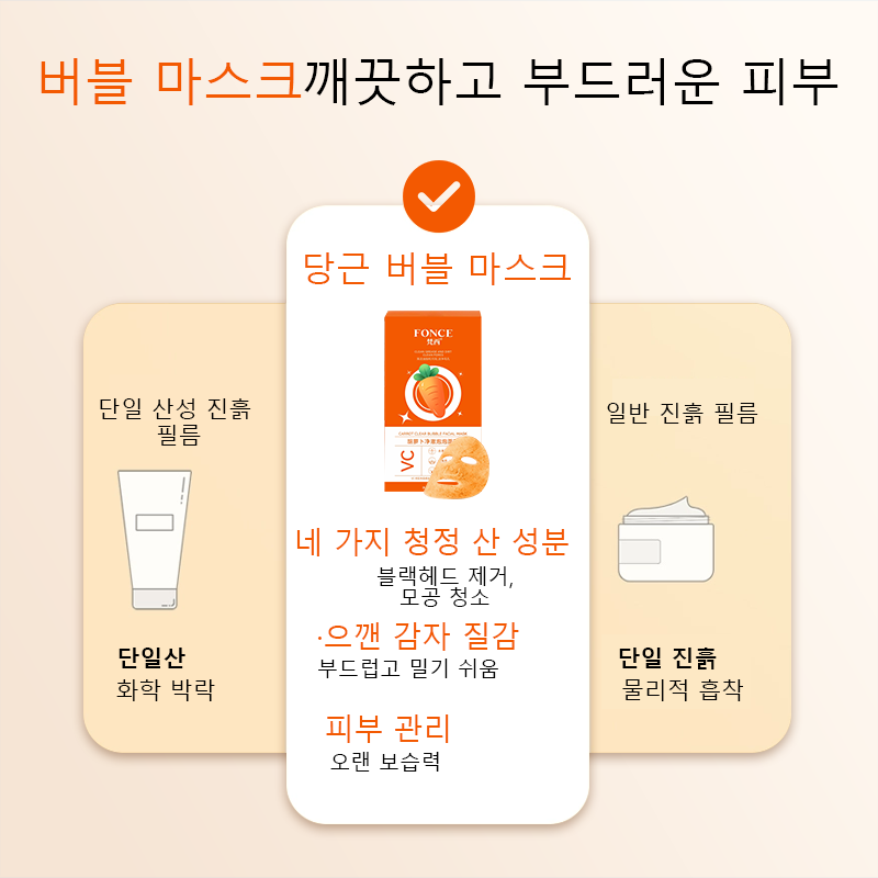 FONCE Carrot Mud Bubble Mask r - Beauty Makeup Tool Collection ulasan dan harga