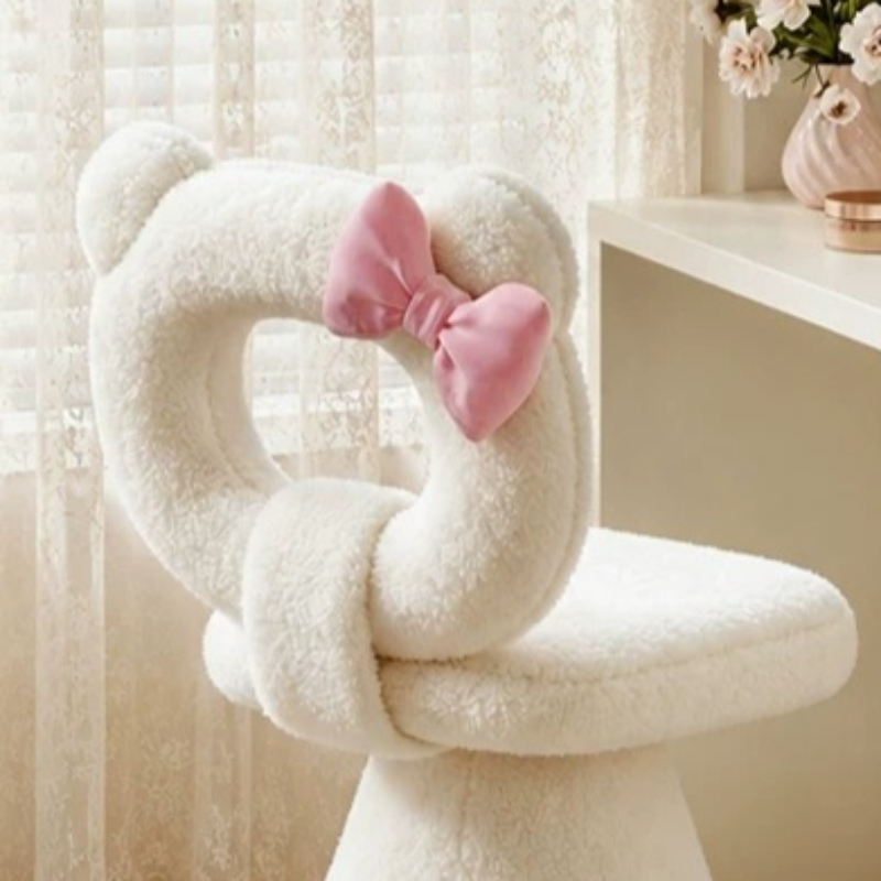 Bow Dressing Vanity Stool Pink - Beauty Makeup Girl ulasan dan harga