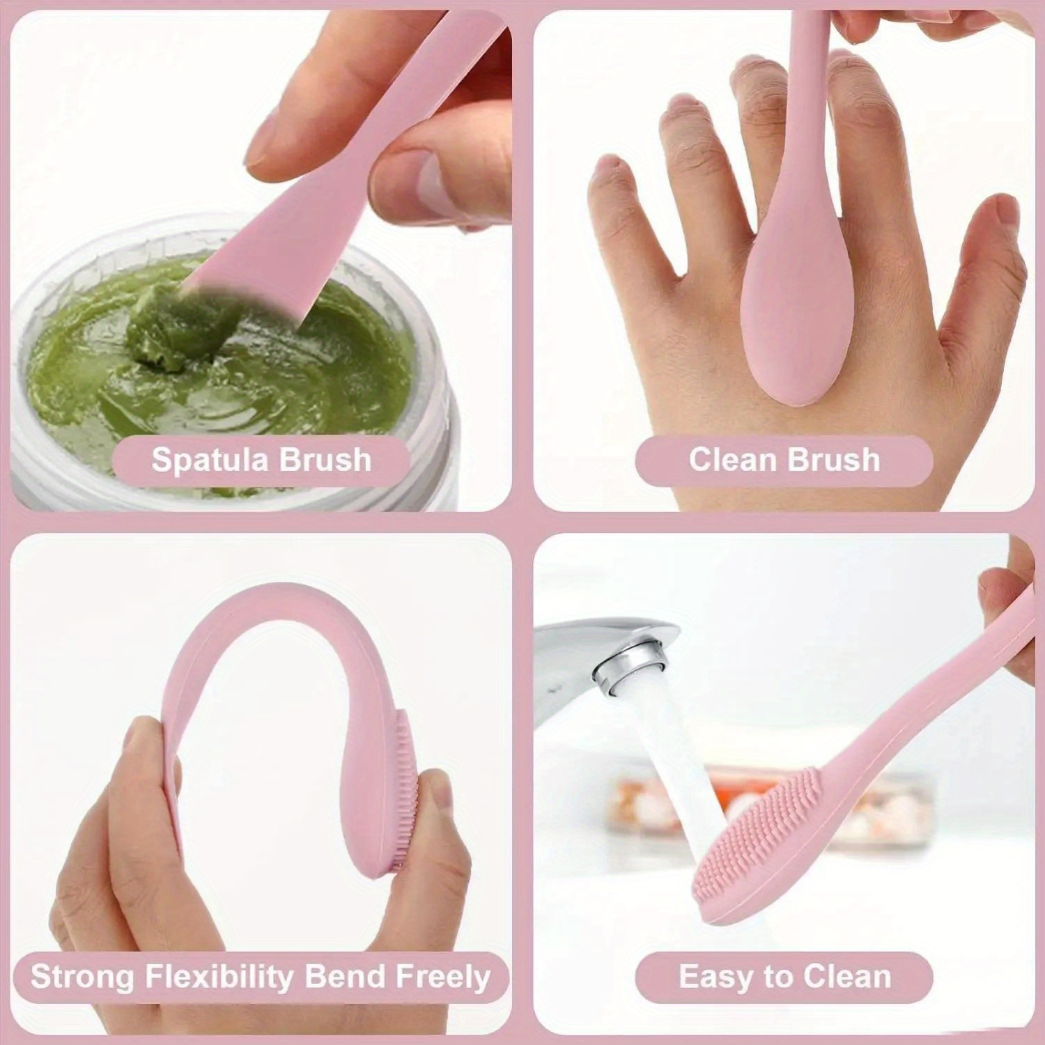 Double Head Facial Mask Brush  - Makeup Beauty Ro ulasan dan harga