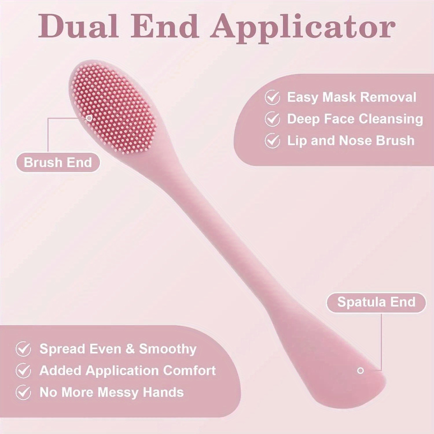 Double Head Facial Mask Brush  - Makeup Beauty Ro ulasan dan harga