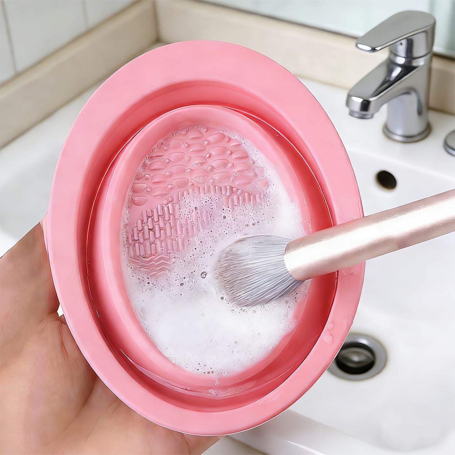 Foldable Silicone Makeup Brush - Beauty Makeup Sponge ulasan dan harga