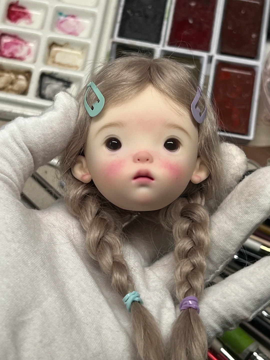 SD BJD Doll 1/6 Landoudou Head - Beauty Makeup Girl ulasan dan harga