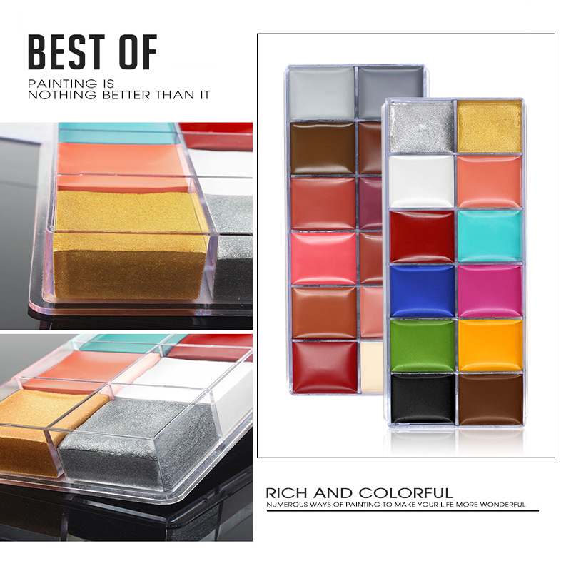 IMAGIC 12Colors Face Body Art  - Beauty Makeup Drawing ulasan dan harga