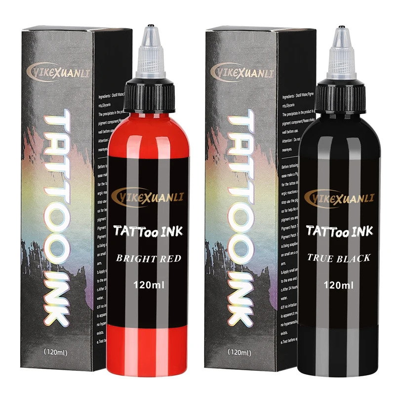 120ml Red/Black Tattoo Ink Pig - Beauty Makeup Kit Box ulasan dan harga