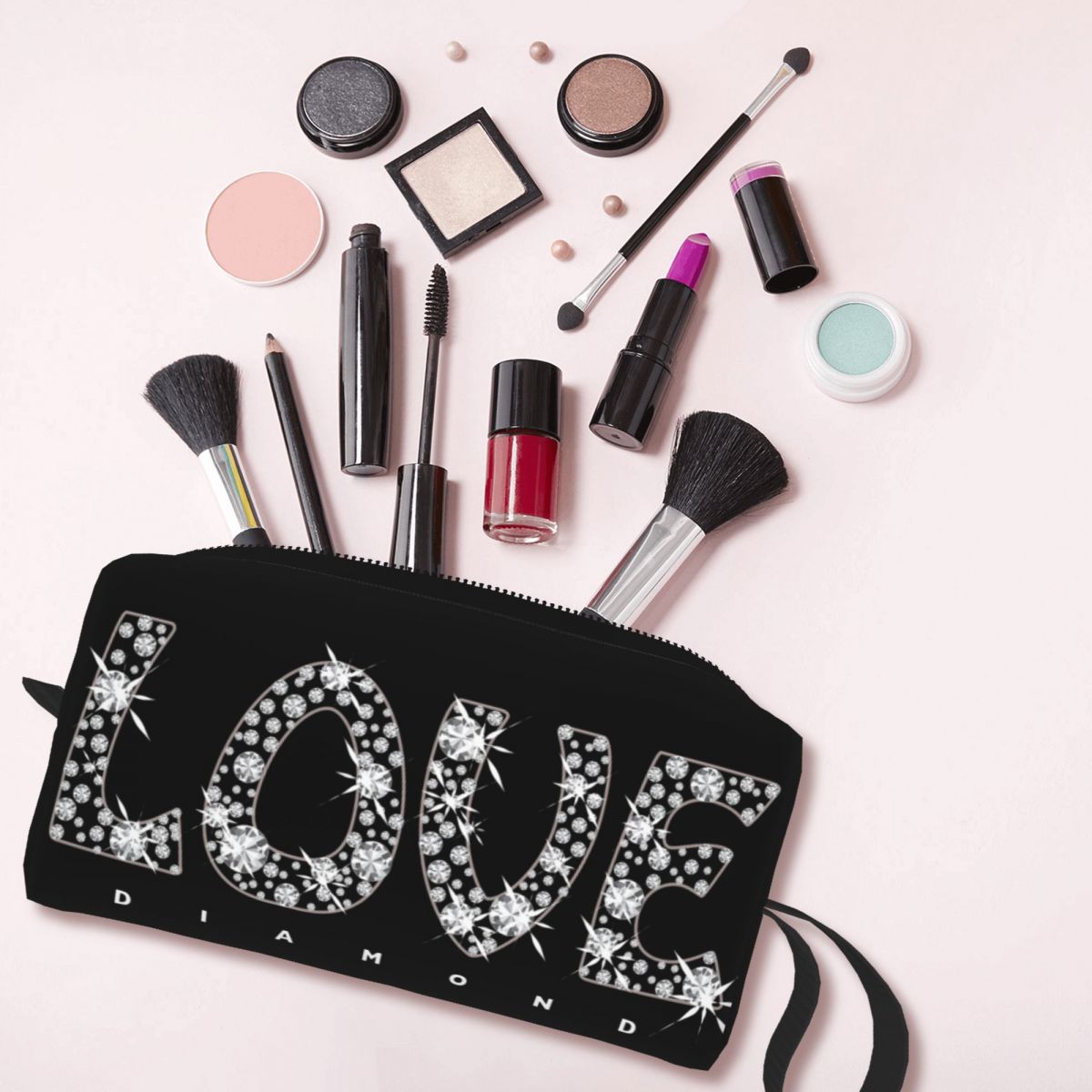 Custom Love Diamond Toiletry B - Beauty Makeup Kit Box ulasan dan harga