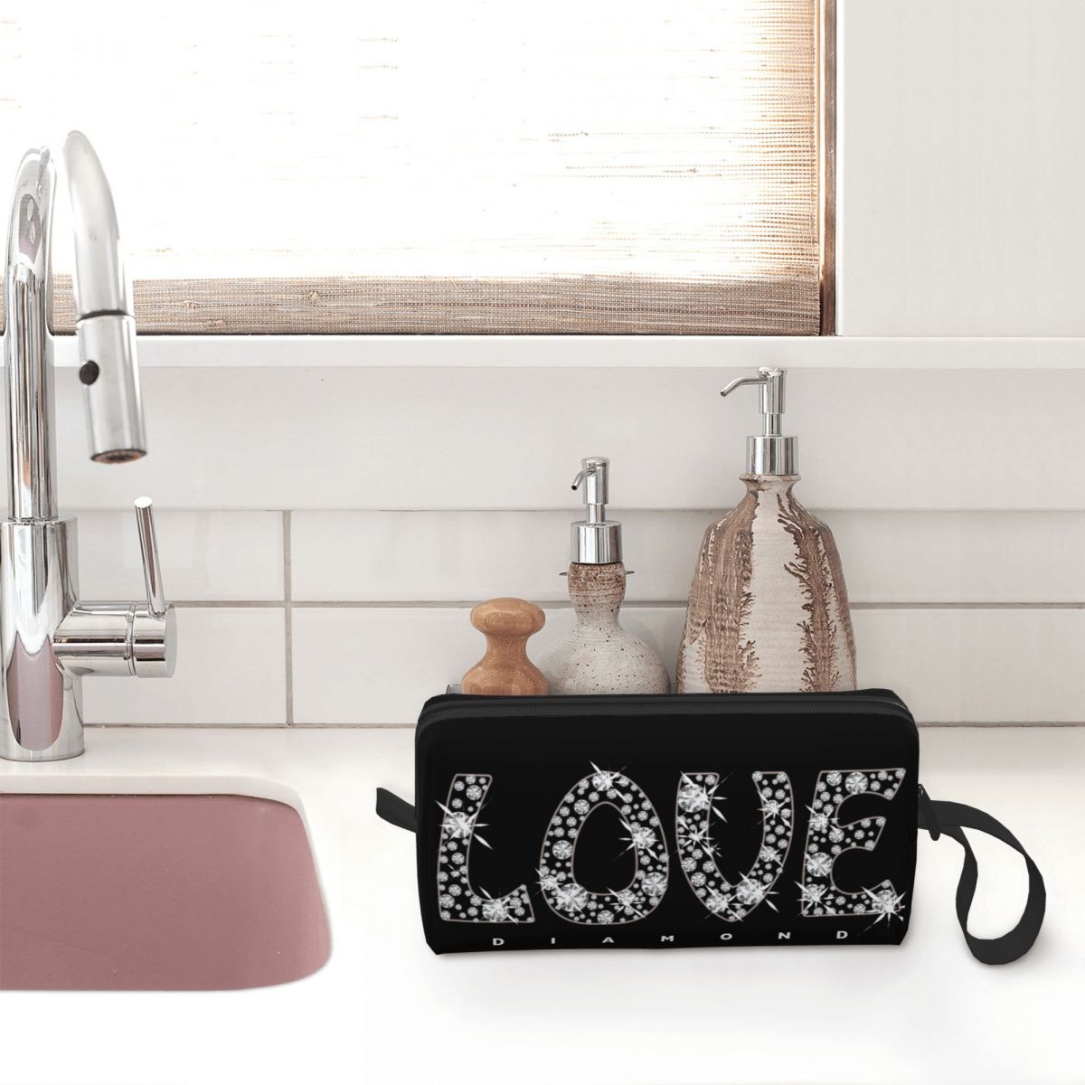 Custom Love Diamond Toiletry B - Beauty Makeup Kit Box ulasan dan harga